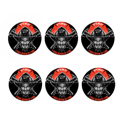 Firefighter Devil Print Coaster Set