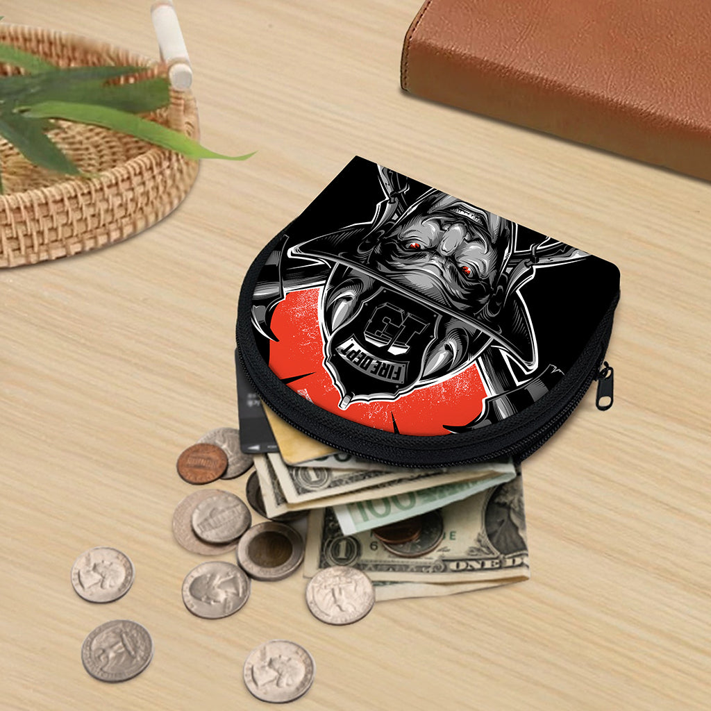Firefighter Devil Print Coin Purse