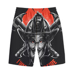 Firefighter Devil Print Cotton Shorts