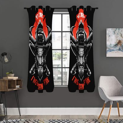Firefighter Devil Print Curtain