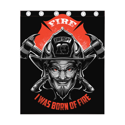 Firefighter Devil Print Curtain