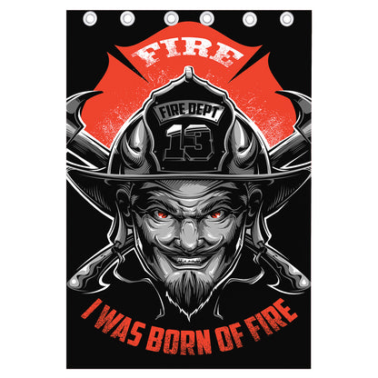 Firefighter Devil Print Curtain