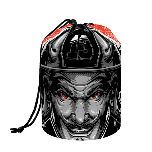 Firefighter Devil Print Drawstring Makeup Bag