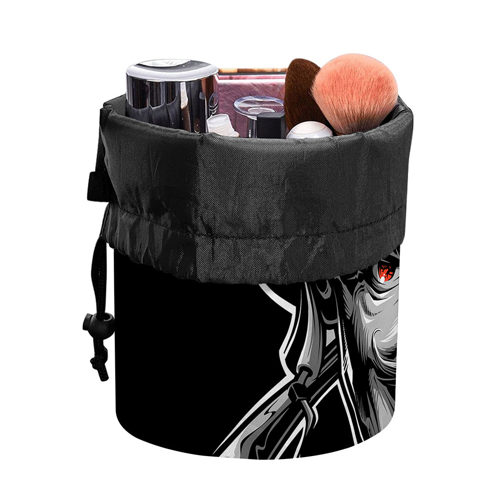 Firefighter Devil Print Drawstring Makeup Bag