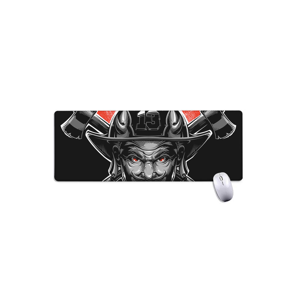 Firefighter Devil Print Extended Mouse Pad