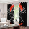 Firefighter Devil Print Extra Wide Grommet Curtains