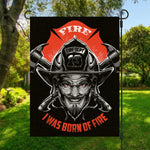 Firefighter Devil Print Garden Flag
