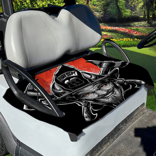 Firefighter Devil Print Golf Cart Seat Cover