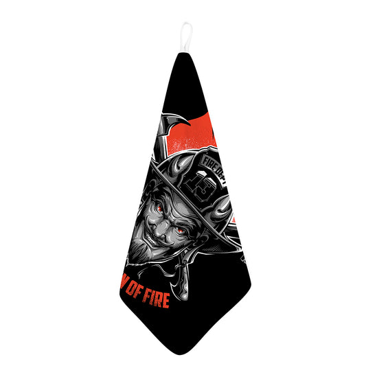 Firefighter Devil Print Hand Towel