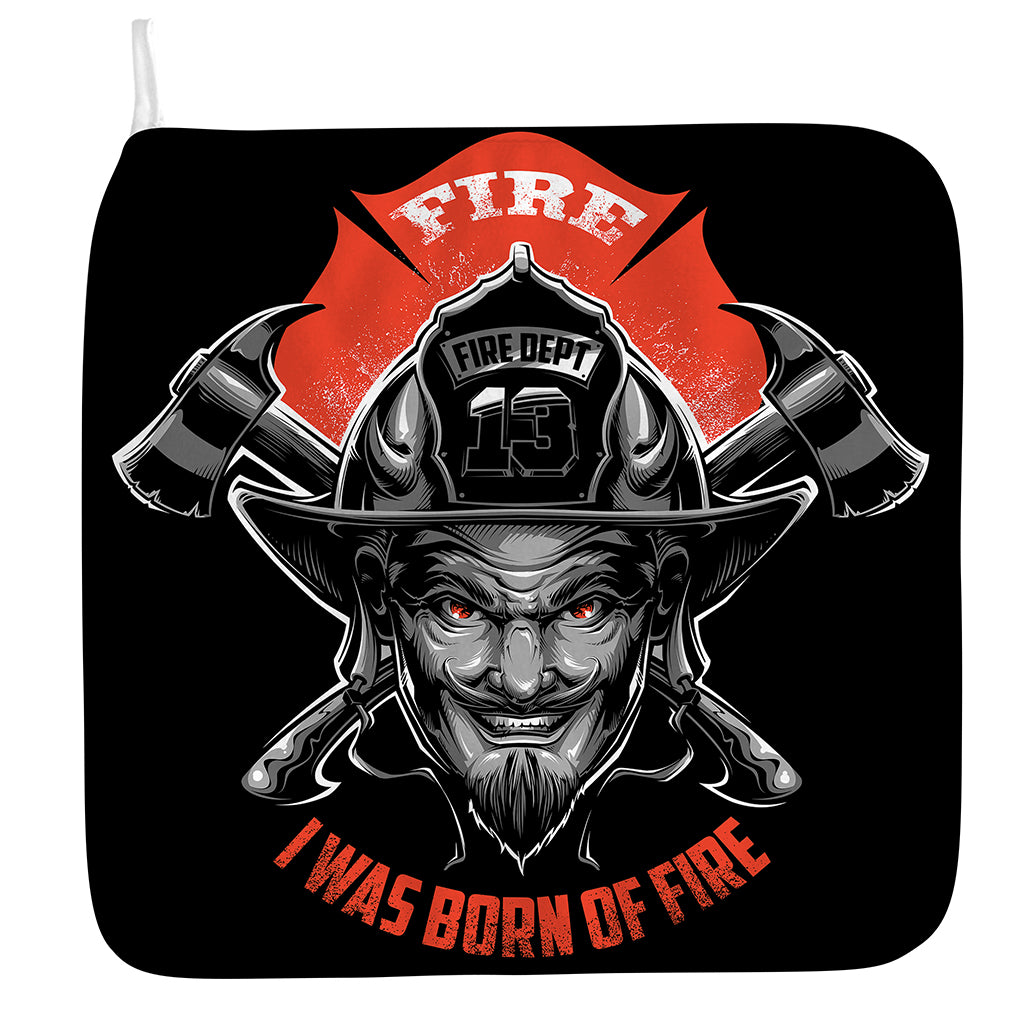 Firefighter Devil Print Hand Towel