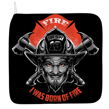 Firefighter Devil Print Hand Towel