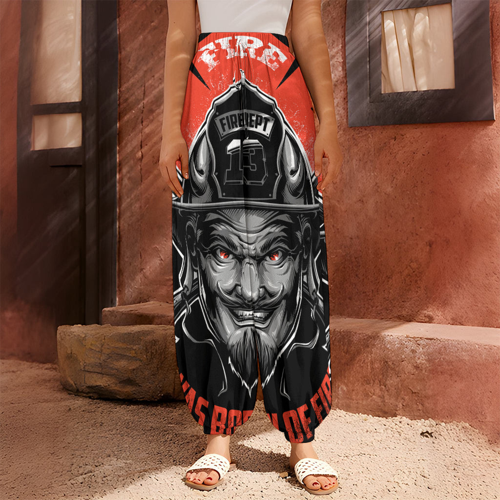 Firefighter Devil Print Harem Pants