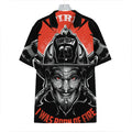 Firefighter Devil Print Hawaiian Shirt
