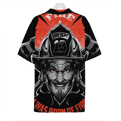 Firefighter Devil Print Hawaiian Shirt