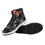 Firefighter Devil Print High Top Leather Sneakers