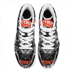 Firefighter Devil Print High Top Leather Sneakers
