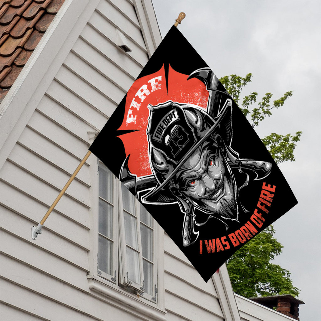Firefighter Devil Print House Flag