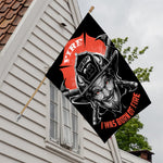 Firefighter Devil Print House Flag