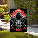 Firefighter Devil Print House Flag