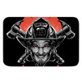 Firefighter Devil Print Indoor Door Mat