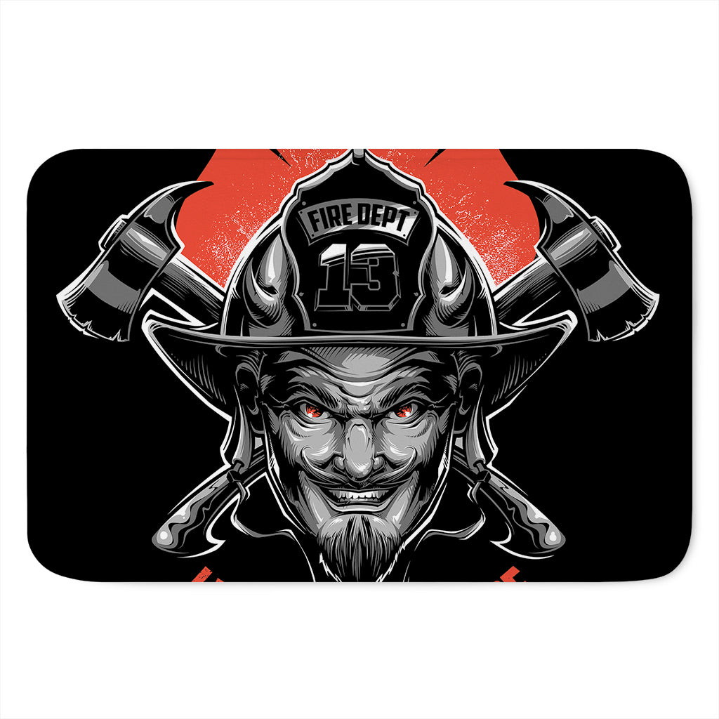 Firefighter Devil Print Indoor Door Mat