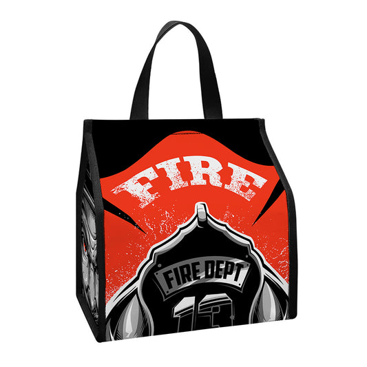 Firefighter Devil Print Insulated Lunch Tote