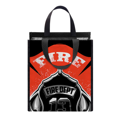 Firefighter Devil Print Insulated Lunch Tote