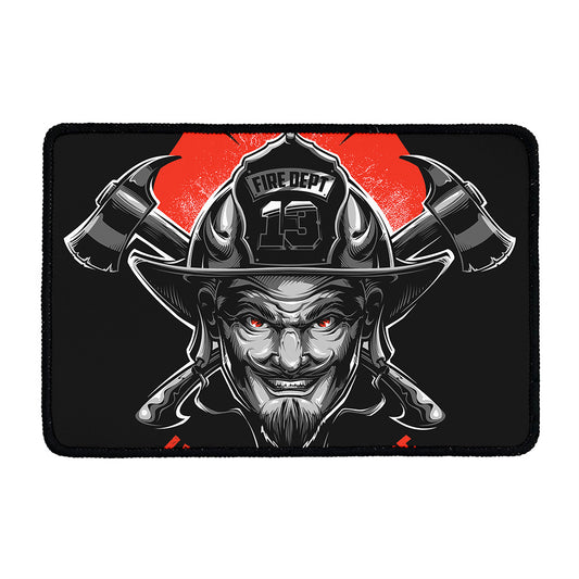 Firefighter Devil Print Kitchen Mat