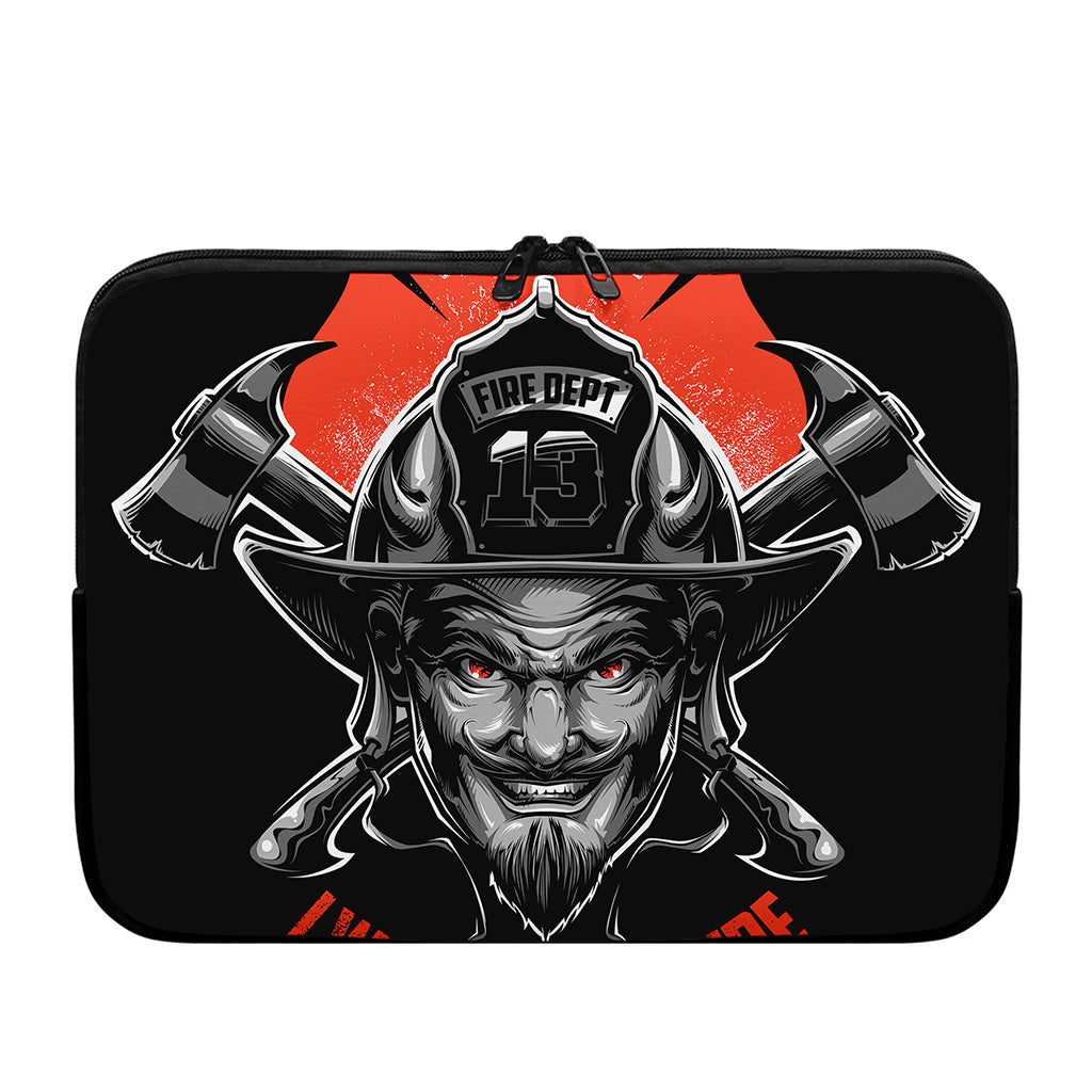 Firefighter Devil Print Laptop Sleeve