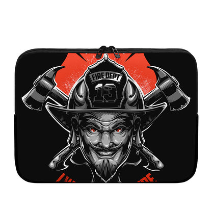 Firefighter Devil Print Laptop Sleeve