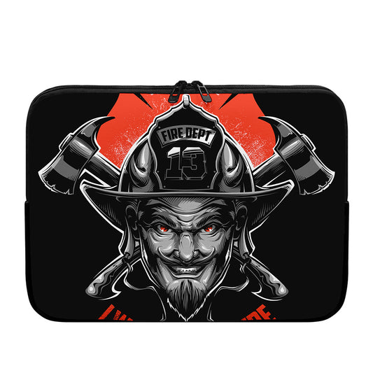 Firefighter Devil Print Laptop Sleeve