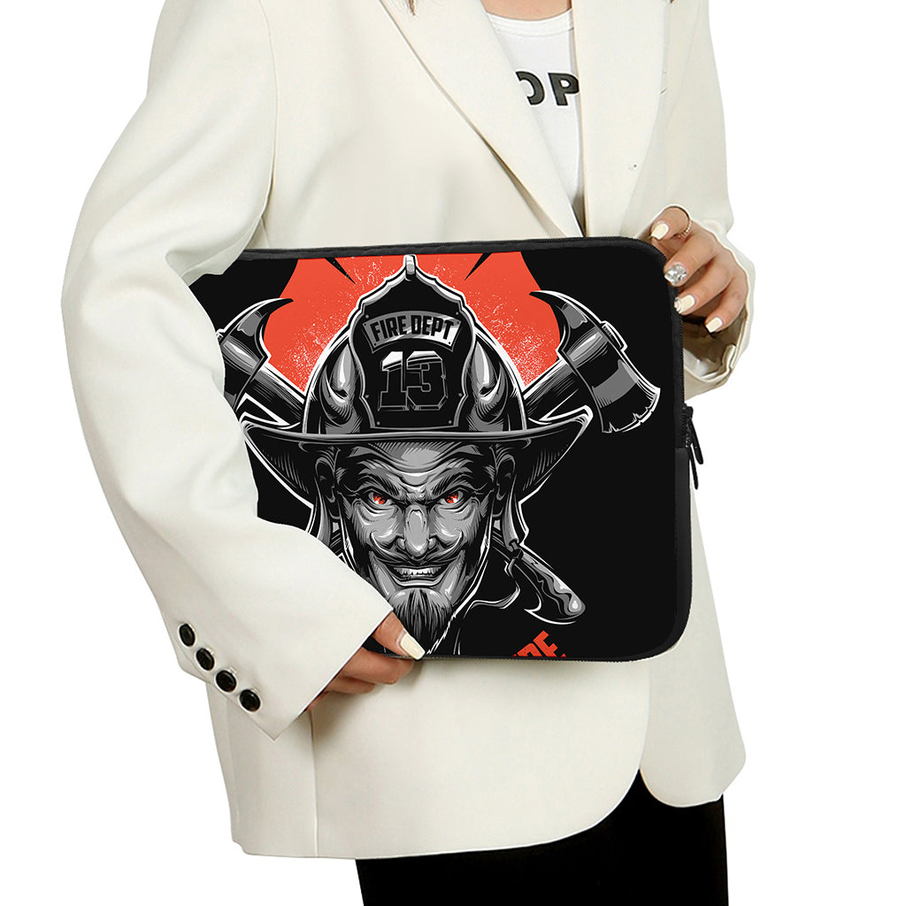 Firefighter Devil Print Laptop Sleeve
