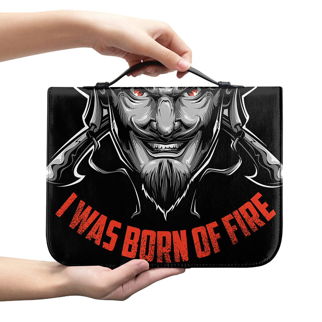 Firefighter Devil Print Leather Bible Cover