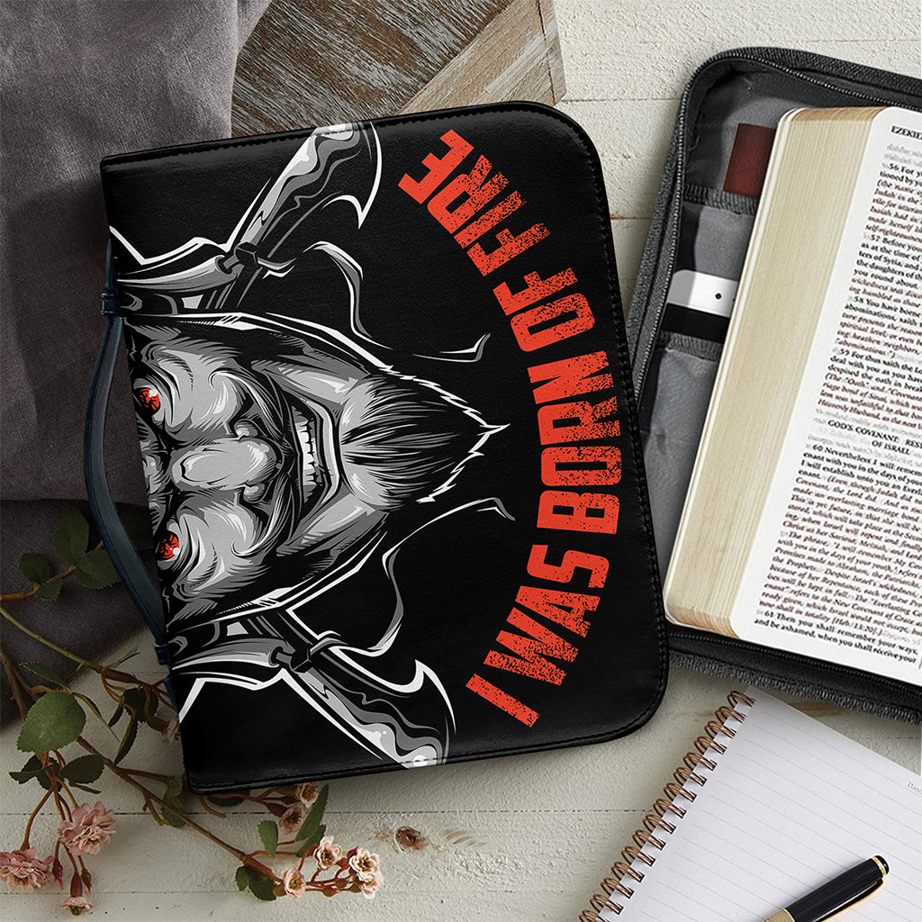 Firefighter Devil Print Leather Bible Cover