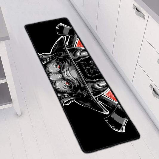 Firefighter Devil Print Long Kitchen Mat