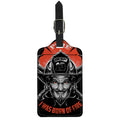 Firefighter Devil Print Luggage Tag