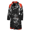 Firefighter Devil Print Men's Bathrobe