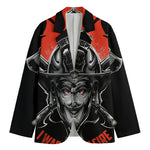 Firefighter Devil Print Men's Blazer