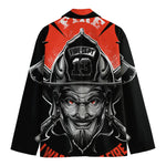 Firefighter Devil Print Men's Blazer