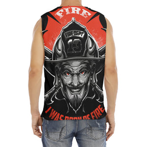 Firefighter Devil Print Men's Fitness Tank Top