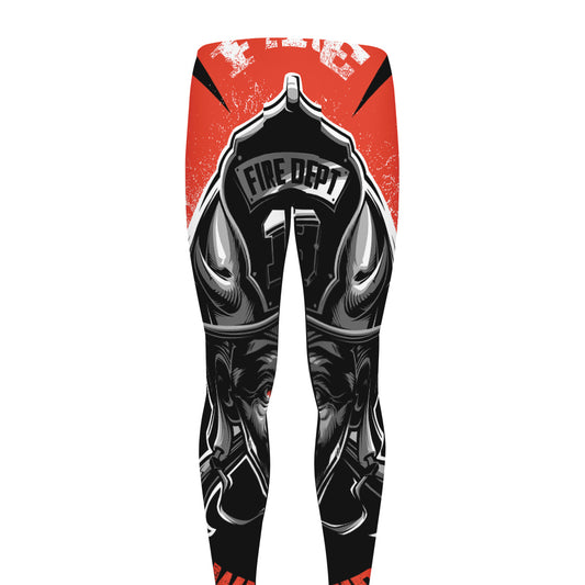 Firefighter Devil Print Men's leggings