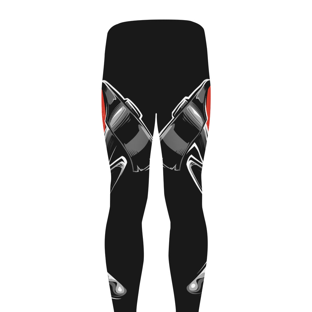 Firefighter Devil Print Men's leggings