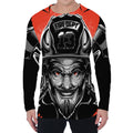Firefighter Devil Print Men's Long Sleeve T-Shirt