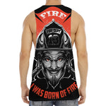 Firefighter Devil Print Men's Muscle Tank Top