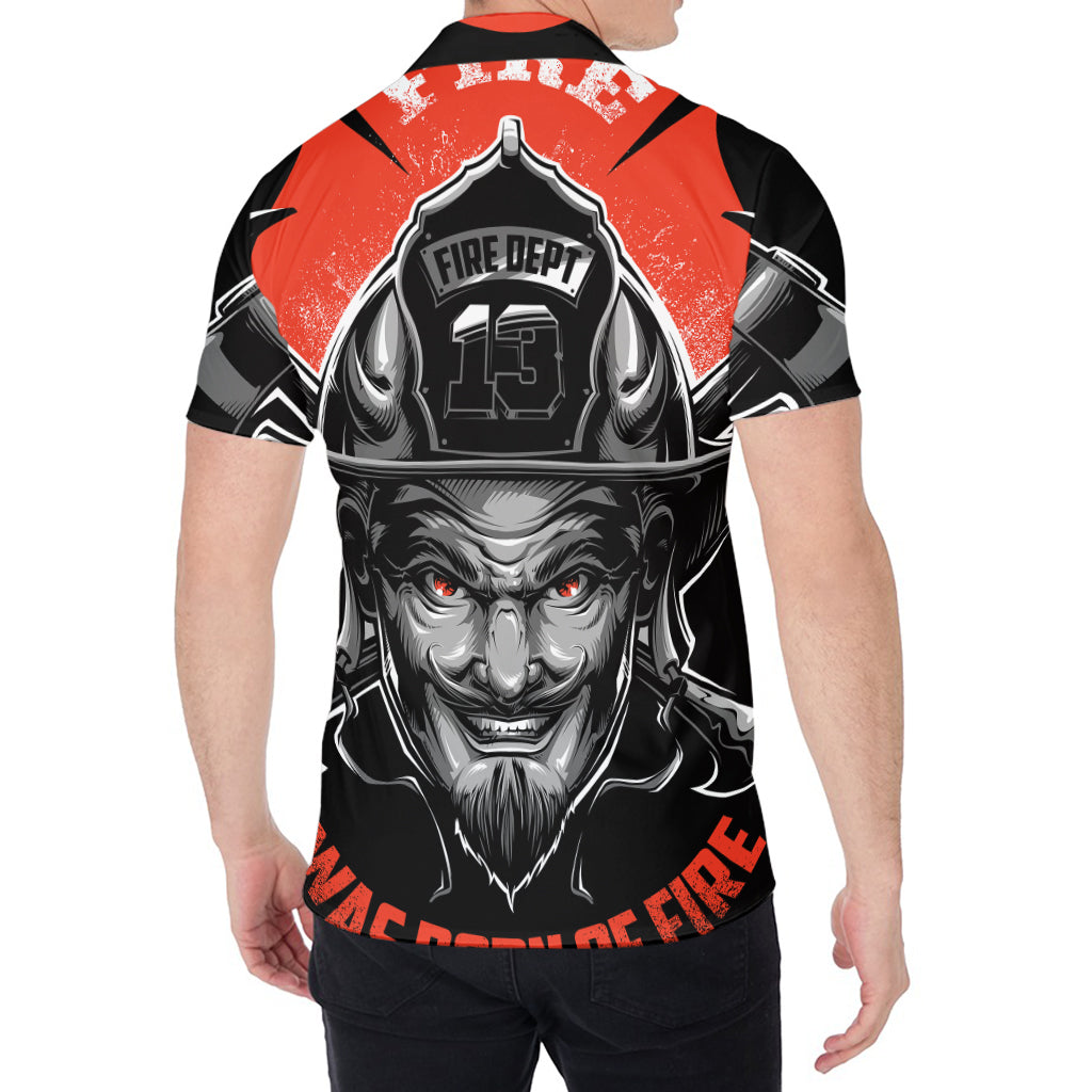 Firefighter Devil Print Men's Shirt
