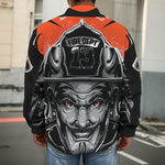 Firefighter Devil Print Men's Shirt Jacket