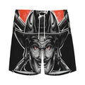 Firefighter Devil Print Men's Athletic Shorts