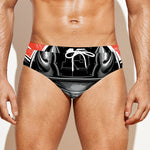 Firefighter Devil Print Men's Swim Briefs