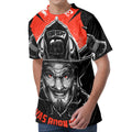 Firefighter Devil Print Men's Velvet T-Shirt
