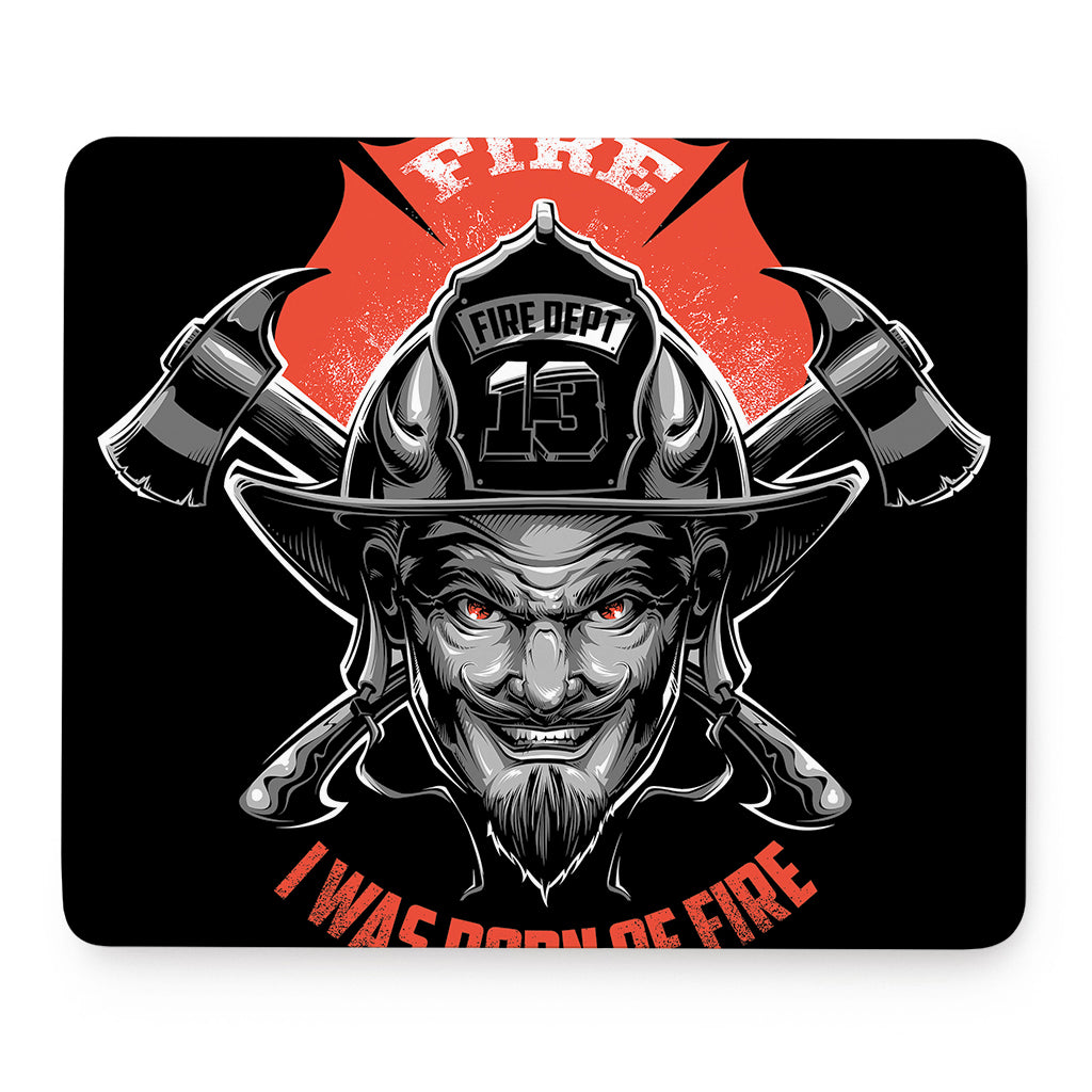 Firefighter Devil Print Mouse Pad